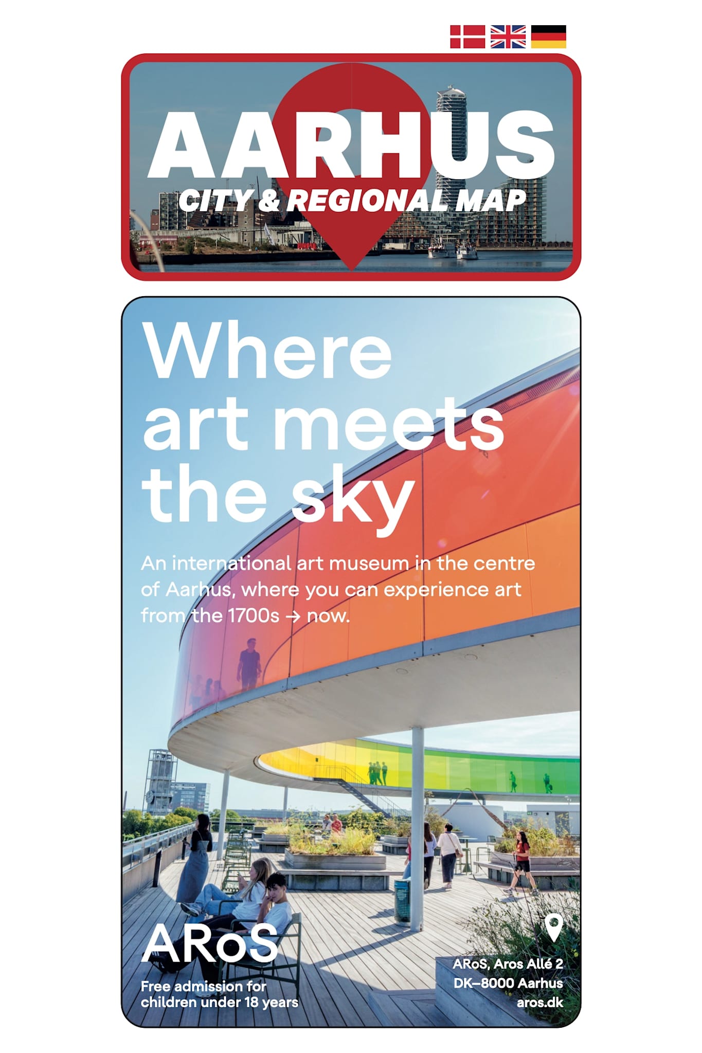 Aarhus City & Regional Map (DK, UK, DE)